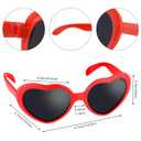 PLULON 7 Pieces Party Wigs and 7 Pieces Sunglass Set, Neon Short Bob Wig Sunglass Pack Costume Colorful Cosplay Wig Daily Party Hairpieces for Bachelorette Neon Party Favors, Halloween and Decorations