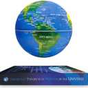 Flagest Magnetic Levitation Floating Globe with 16 Colors LED Lights, Rotating Geographic Globe World Map with Book Base for Home Office Desk Decor, Cool Tech Gadgets for Men Husband Boys and Girls