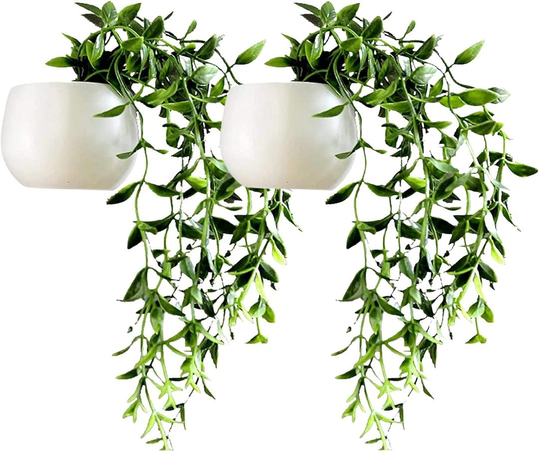 Fridge Magnets Artificial Hanging Plants Refrigerator Magnets Fake Succulents Whiteboard Magnet Strong Magnetic Fridge Decoration Magnet Cabinet for Home Kitchen Decoration (A 2pcs)
