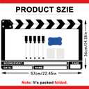 Movie Night Photo Booth Props 22.45x14.18 Inch Movie Theme Photo Booth Fame Prop Selfie Frame Film Clapper Board for Birthday Graduation Festivals Anniversary Wedding Party Supplies