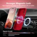 Magnetic for iPhone 17 Case, Compatible with MagSafe, [Full Camera Protection][Screen Protector] Silicone Shockproof Protective Phone Case for iPhone 17 6.3", Deep Red