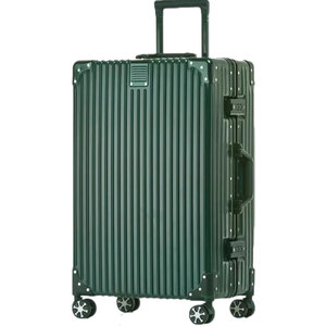 HotWay Carry On Luggage with Aluminum Frame, 20 Inch PC Hard Shell Suitcase with Spinner Wheels and TSA Lock, Lightweight Luggage for Travel (22x14x9 Airline Approved), Green