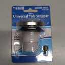 Toe Touch (Tip Toe, Foot Actuated) Bath Tub/Bathtub Drain Stopper Includes 3/8" and 5/16" Fittings Brushed Nickel (No Hair Catcher)