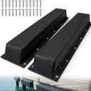 ORLANG 59" Dock Bumpers,PVC Dock Fenders with Stainless Steel Screws,Boat Dock Guards,Dock Post Bumper for Docking Edges, Piling, Vertical Poles, Horizontal Decks or Piers(Carbon Fiber Black/2Pack)