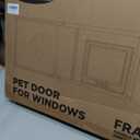 Full Glass Cat Door for Window,22"-28.5" Adjustable Width,1-Min Install | 4 Locking Modes,Aluminum Frame,HD Glass,Magnetic Closure,Weatherproof Sliding Pet Door Window Insert for Cats, Fit 22"-28.5" Window