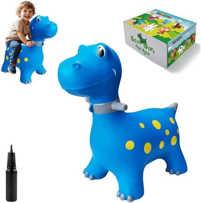 HotMax Bouncy Horse, Dinosaur Hopper Toys for Kids, Inflatable Ride on Bouncy Animals Toys for Toddlers, Jumping Horse for Baby Birthday Gift for Boy or Girl 18 Months 2-4 Year Old (Blue) HotMax Bouncy Horse, Dinosaur Hopper Toys for Kids, Inflatable Ride on Bouncy Animals Toys for Toddlers, Jumping Horse for Baby Birthday Gift for Boy or Girl 18 Months 2-4 Year Old (Blue)