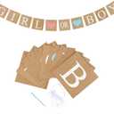 SUNBEAUTY Boy or Girl Banner Baby Shower Decorations Gender Reveal Bunting Flag Baby Gender Show Party Favors Pregnancy Announcement