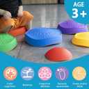 Stepping Stones for Kids  Toddler Stepping Stones for Balance and Sensory Play, Non-Slip Indoor and Outdoor Balance Toys for Boys and Girls Age 3+, Stackable 6 Pcs Set