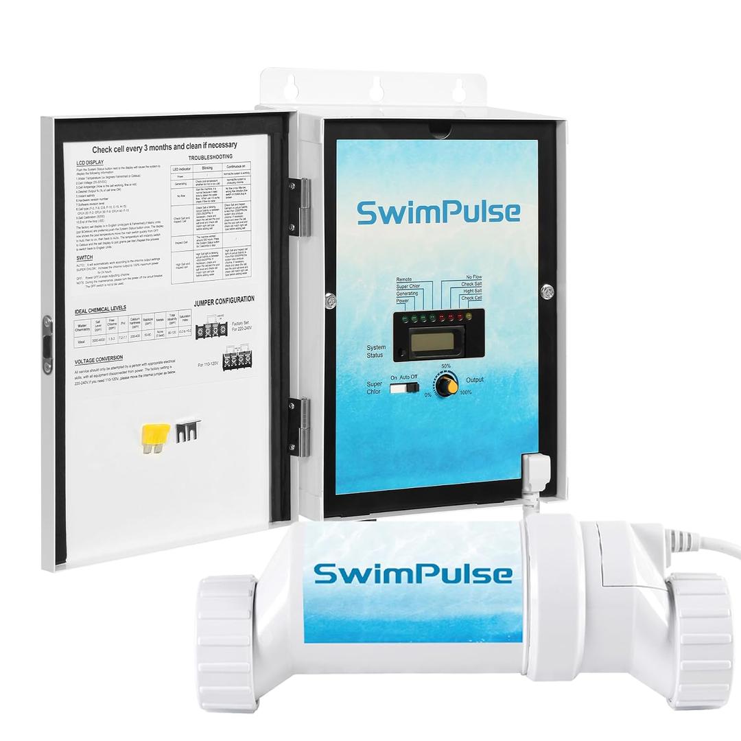 Salt Chlorine Generator System for Inground Pools up to 40,000 Gallons