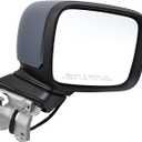 Right Passenger Side Mirror Assembly Compatible with Renegade 2015-2023 Heated & Signal Light (and Temperature Sensor) Prime Paint 7+2 Pins