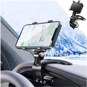zipelo Car Phone Mount, ABS Cell Phone Holder for Car, 1400 Degree Rotation Dashboard Cell Phone Holder, Mobile Clip Stand for 3 to 7 inches Smartphones, Auto Phone Holder Mount for All Smartphone
