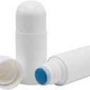 4Pcs White 50 ml Sponge Head Plastic Liquid Applicator Bottles with Sponge Refillable Deodorant Bottles for Cosmetic Essential Oil Pump Dispensers Refillable Containers, Pump Dispensers