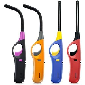 2 Pack Lighter Refillable Butane Lighters, Candle Lighters for Candle Camping Fireplace Party BBQ Grill(No Fuel)