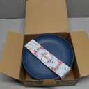 Homienly Dinner Plates Set, Alternative to Plastic Plates,Wheat Straw Plate Set of 8,Lightweight Microwave and Dishwasher Safe Plate,Unbreakable Salad Plates for Kitchen, Camping (Blue,10 inch)