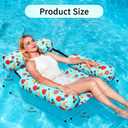 Inflatable Pool Floats for Adults 2 Pack Floating Lounge Chair & Pool Noodle, Thickened Durable Design with Air Pump, Ideal for Summer Pool Parties, Beach & Lake Relaxation