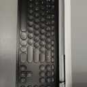 USB Wired Keyboard with Backlit 7-Colors, Full Size Keyboard with Retro Keycaps, Numeric Keypad and Media Hotkey for Computer Desktop PC Laptop and Windows 7 8 10 11