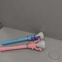 ArtCreativity Light Up Princess Wands for Kids (Set of 2, 14" Long) - Pink and Blue Fairy Wands with Spinning LEDs, Batteries Included - Light Up Wand for Girls and Boys, Perfect Pretend Play Toys