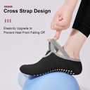 Vanjua 4 Pairs Pilates Socks with Grip for Women, Non Slip Yoga Socks, Grippy Socks for Barre, Dance, Workout and Hospital