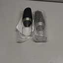 XinXu Gravity Electric Pepper and Salt Grinder Set, Adjustable Coarseness, Battery Powered with LED Light, One Hand Automatic Operation, Black -2 Pack