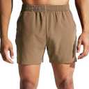 MIER Men's 5 Inch Running Athletic Shorts with Pockets Quick Dry Lightweight Gym Workout Shorts, Elastic Waist