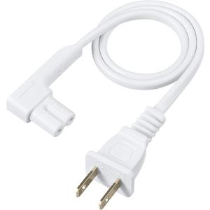 19.5in Power Cord Compatible with Sonos One, Sonos One SL, Sonos Play-1 Speakers - Power Plug Cable (Short, White)