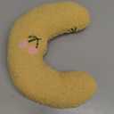 U-Shaped Calming Pillow for Cats and Dogs - Super Soft Plush Fabric, Cozy Headrest, Neck Support for Deep Sleep, Kitten Headrest, Pet Bed (Yellow)