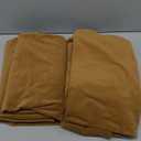 NICETOWN Thick Living Room Curtains 84 inches Long, Rod Pocket/Back Tab/Hook Belt Faux Linen Room Darkening Curtains Thermal Insulated Window Drapes for Bedroom, Caramel, W52 x L84, 2 Panels