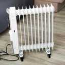 Mobile Pulley Holder for Oil Filled Radiator 360° Swivel Electric Heater Frame Base with Black Wheels Easy to Install