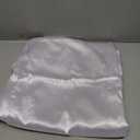 HOMBYS Satin Bed Wedge Pillow Cover Silky & Smooth Wedge Pillowcase 1 Pack 24x24x8, Soft & Breathable, Removable & Machine Washable-Zipper Design (Pillow Not Include), (White, 24"x24"x8")