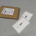 4-Pack Light Switch Cover Plate, Single Toggle Wall Plate, Decorative Metal Switch Plate Cover, Pure White with Grainy Texture Finish, 3.15''*4.88'', Midsize