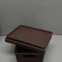 6 Pack Plastic Storage Baskets With Lids, Black Breathable Stackable Storage Bins, Small Storage Containers, for Organizing Storage Baskets on Desktops, Closets, Playrooms, Classrooms, Offices