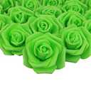 Lightingsky 3 x 1.6 x 3 inches 100pcs DIY Real Touch 3D Artificial Foam Rose Head Without Stem for Wedding Party Home Decoration (Green)