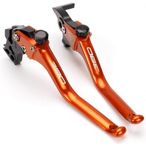 CNC Motorcycle Clutch Brake Lever Compatible with 2023 390 Adventure DUK 390 RC390 2013-2023 Handle Brake Levers Brake Clutch Levers (Orange, 390)