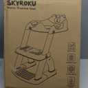 Potty Training Seat, SKYROKU Upgrade Toddler Toilet Seat for Kids Boys Girls, 2 in 1 Potty Training Toilet, Splash Guard Anti-Slip Pad Step Stool,New Sector-Shape Stabilized Base (8899+Grey)