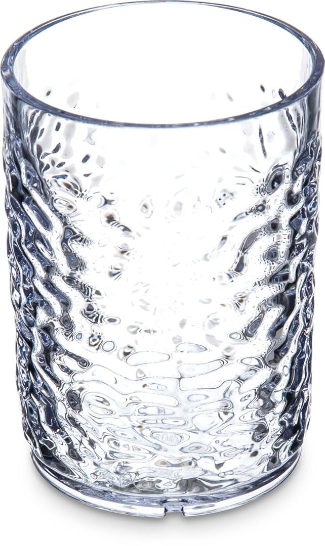 Carlisle FoodService Products Pebble Optic Pebble Tumbler Plastic Tumbler for Restaurants, Catering, Kitchens, Plastic, 5 Ounces, Clear, (Pack of 24)