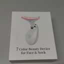 Red Light Therapy for Face, 7 Color LED Facial Light Therapy Wand for Skin Care at Home Blue Light Therapy Face Massager Tool for Neck (White)