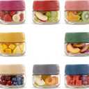 2 OZ Salad Dressing Jar 8 Pack, Airtight Leakproof Bulk Small Glass Sauce Jar with Lids, Reusable for Lunch Box, Bento, Travel & Meal Prep (2 OZ-8Pack)