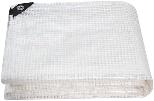 Clear Greenhouse Plastic Covering, 16Mil Thickness Heavy Duty Clear tarp for Chicken coop, Greenhouse Plastic sheeting with Hemmed Edges & preinstalled Grommets.