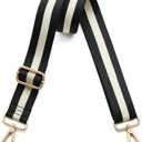 Kolti Purse Strap Replacement Crossbody Handbag Stripe Wide Adjustable (Gold Buckle-24)