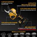 Brushless Electric Pruning Shears for DeWalt 20V Battery, Portable Cordless Pruning Shears with LCD DisplaySK5 Blades, Adjustable Cutting Diameter 0.8-1.2 Inch for Gardening Tree Pruning(NO Battery)