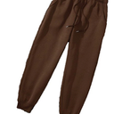 Plain Jogger Chocolate Brown Sweatpants, Size XL
