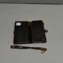 Defencase Compatible with iPhone 14 Plus Case Wallet with RFID Blocking Card Holder for Women Men, Soft PU Leather Magnetic Snap Flip Zipper Strap Wallet Phone Case Fit for iPhone 14 Plus 6.7", Coffee