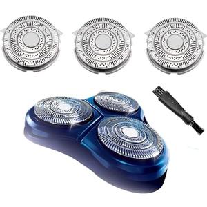 HQ9 Replacement Heads Blades Compatible with Philips Razor Electric Shaver Speed XL Series 8150XL 8160XL 8170XL HQ9070 HQ9080 8240XL 8140XL, Upgraded Shaving Heads 3Pack with Brush
