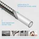 OFFO Shower Hose, 236 in Kink Free Stainless Steel Extra Long Shower Hose Replacement, Flexible Handheld Shower Head Hose Extension for Pet Bathing Cleaning, Nickel Gray