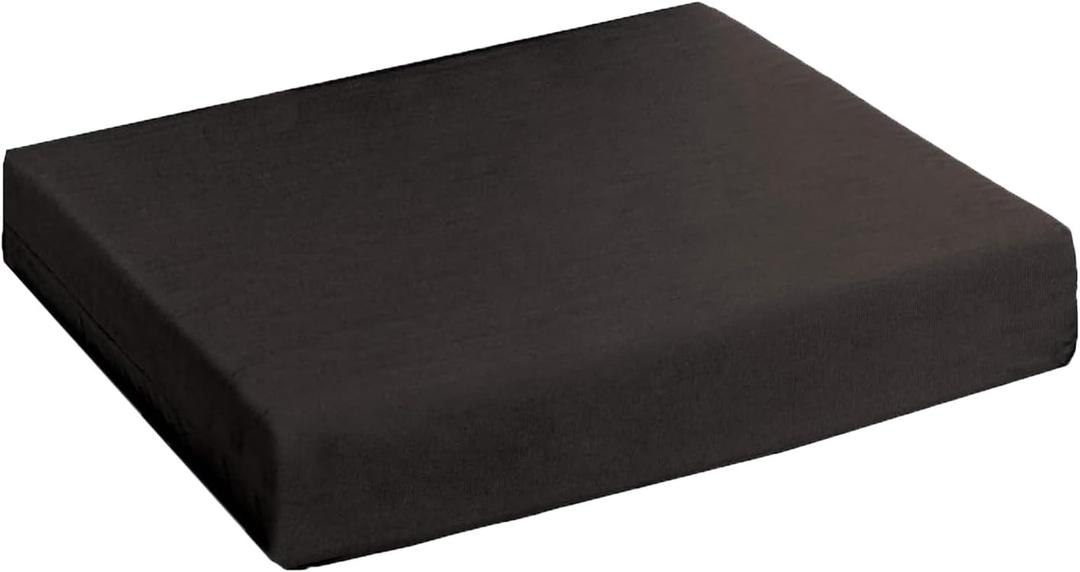 Gilbins Convoluted Egg Crate Foam Chair Cushion, Seat Cushion, Car Seat Cushion, Office Chair Cushion or Wheelchair Cushion to Relieve Back Pain Wheelchair and Recliner Chair Pads (Black with Cover)