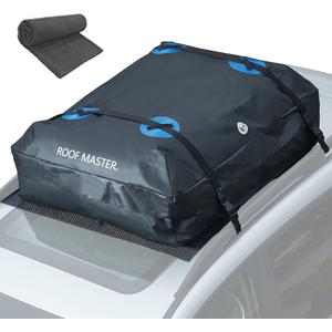 Rooftop Cargo Carrier, PI Store Waterproof Car Roof Bag with Protective Mat, Extra 16 Cubic Foot Storage Carriers for All Cars with/Without Roof Racks, Gift for Men