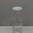 Set of 4 Square Glass Carafe with Lid, 1 Liter Clear Glass Pitcher, Beverage Serveware Carafe for Mimosa Bar, Brunch, Cold Water, Juice, Milk, Iced Tea, Lemonade