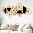 40" Modern Large Wall Clock Decorative Metal Art for Living Room