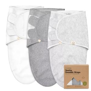 3Pack Organic Baby Swaddle Sleep Sacks  Swaddles for Newborns, Infant 36 Months, Baby Girls, Boys, Soft & Snug Newborn Sleep Sack, Nursery Swaddling Blankets (Cloud, L)