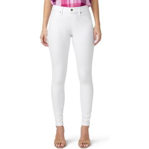 HUE Women's Essential Denim Leggings - Pull On Stretch Jeans (White, Small)